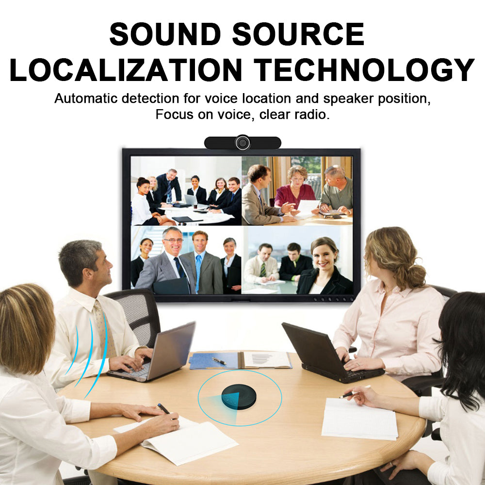 JOYUSING Bluetooth Speakerphone, 6 Mics, Enhanced Voice Pickup, Bluetooth 5, Conference USB Speakerphone 360° Pickup for Business Conference, Video Games, Remote Eduction