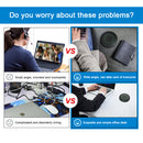 JOYUSING Bluetooth Speakerphone, 6 Mics, Enhanced Voice Pickup, Bluetooth 5, Conference USB Speakerphone 360° Pickup for Business Conference, Video Games, Remote Eduction