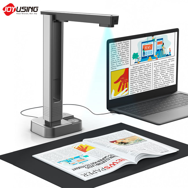 JOYUSING V320 Series USB Book Scanner 16.0MP High Resolution Desktop Book Document File ID Card Scanning Solution for Education Library Office