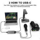 JOYUSING JC2H Dual HDMI Video Capture Card for Live Streaming Boardcasting