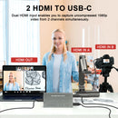 JOYUSING JC2H Dual HDMI Video Capture Card for Live Streaming Boardcasting