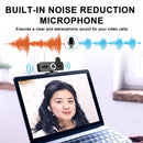 JOYUSING 2K QHD Webcam with Microphone and Speaker, USB PC Computer Web Camera with Ring Light, Privacy Cover, 120-Degree Angle, Plug and Play, Compatible with Zoom/Skype/Teams/Webex