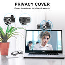 JOYUSING 2K QHD Webcam with Microphone and Speaker, USB PC Computer Web Camera with Ring Light, Privacy Cover, 120-Degree Angle, Plug and Play, Compatible with Zoom/Skype/Teams/Webex