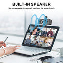 JOYUSING 2K QHD Webcam with Microphone and Speaker, USB PC Computer Web Camera with Ring Light, Privacy Cover, 120-Degree Angle, Plug and Play, Compatible with Zoom/Skype/Teams/Webex