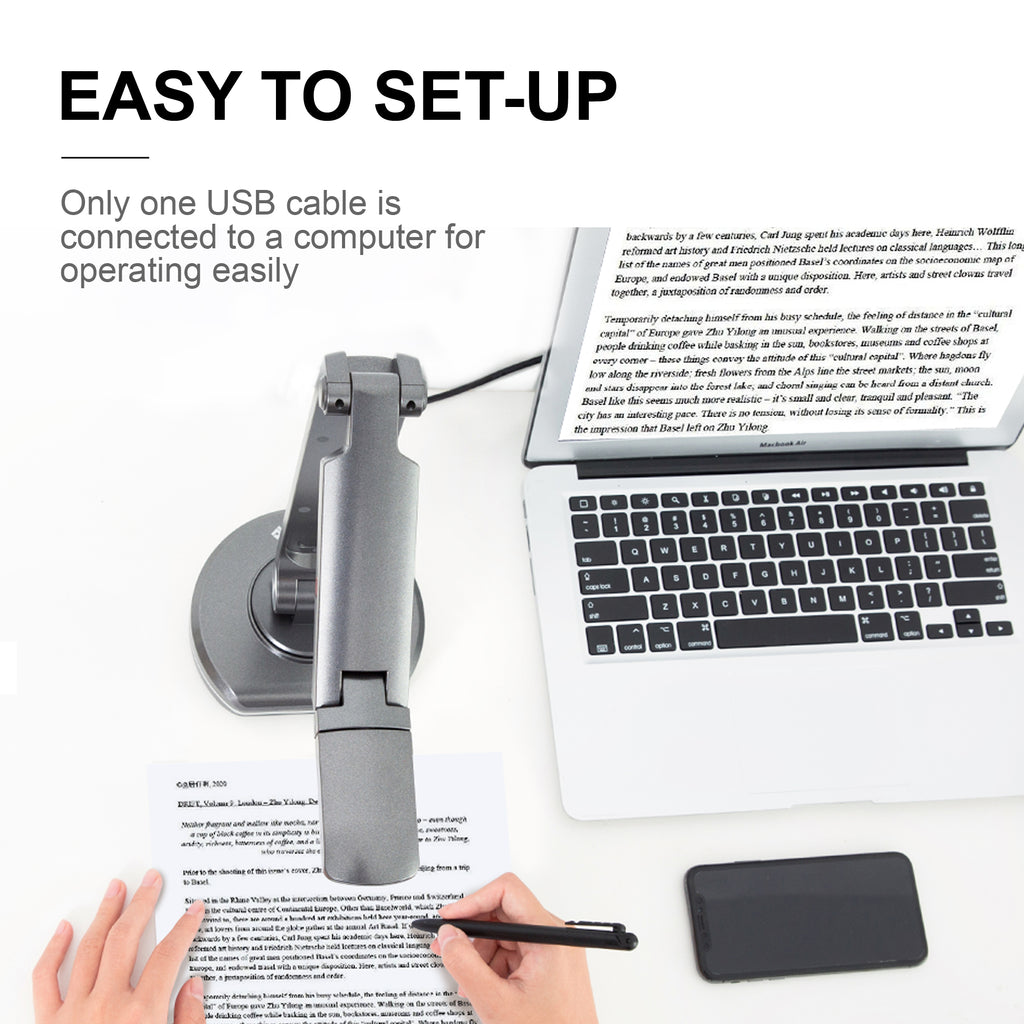 JOYUSING 8MP HD USB Document Camera for Teachers with Light, Mac, Windows, Chrome Compatible Excellent for Online Teaching, Distance Learning and Web Conferencing