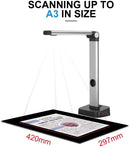 JOYUSING 14MP HD Book & Document Scanner, Auto-Flatten & Capture Size A3,Smart Multi-Language OCR, Pdf, for Online Teaching, Distance Learning and Web Conferencing Not Compatible with Mac OS…