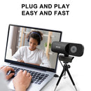 JOYUSING 4K 8MP UHD Webcam with Microphone, 1080P 60fps Autofocus Streaming Webcam, Attached Tripod and Privacy Cover, Black