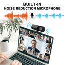 JOYUSING 4K 8MP UHD Webcam with Microphone, 1080P 60fps Autofocus Streaming Webcam, Attached Tripod and Privacy Cover, Black