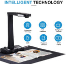 JOYUSING 18MP HD Professional Document Scanner with Auto-Flatten, Book Scanner Machine for Library Office Oline Leanring, Capture A3 A4, Multi-Language OCR, Convert to Word, PDF, Tiff, Excel