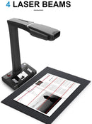 JOYUSING 18MP HD Professional Document Scanner with Auto-Flatten, Book Scanner Machine for Library Office Oline Leanring, Capture A3 A4, Multi-Language OCR, Convert to Word, PDF, Tiff, Excel